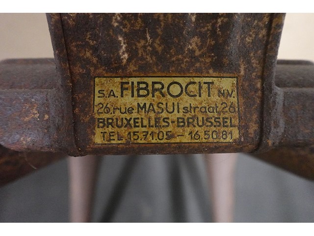 Industrieel-metalen vintage stoel - afbeelding 6 van  8