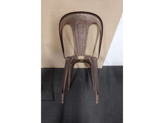 Industrieel-metalen vintage stoel - afbeelding 7 van  8