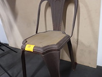 Industrieel-metalen vintage stoel - afbeelding 3 van  8