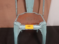 Industrieel-metalen vintage stoel - afbeelding 1 van  7