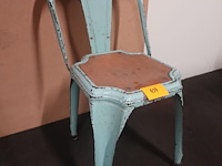 Industrieel-metalen vintage stoel - afbeelding 2 van  7