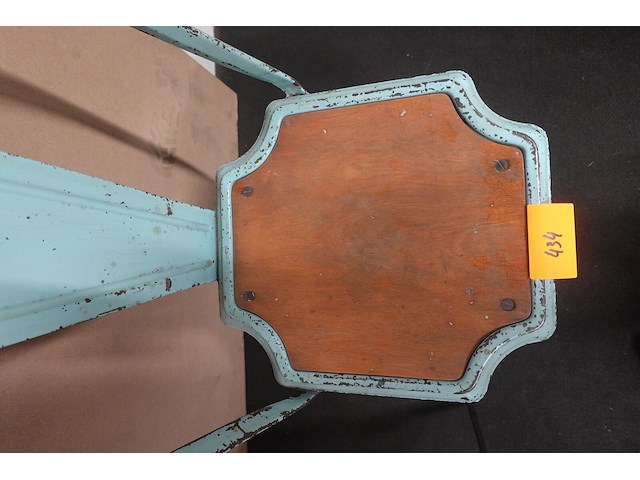 Industrieel-metalen vintage stoel - afbeelding 5 van  7