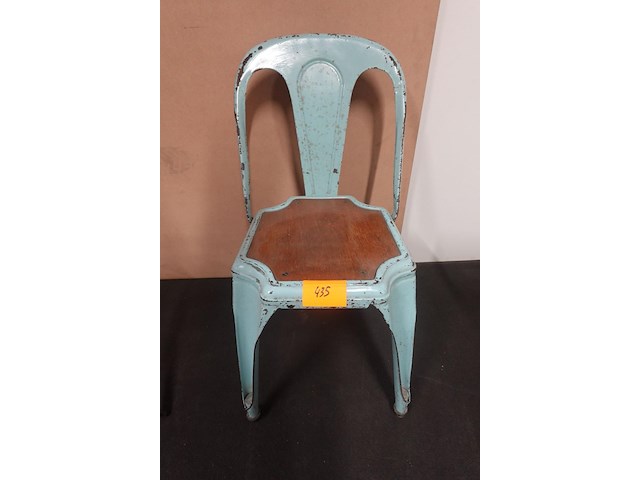 Industrieel-metalen vintage stoel - afbeelding 1 van  7