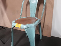 Industrieel-metalen vintage stoel - afbeelding 3 van  7