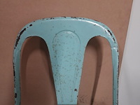 Industrieel-metalen vintage stoel - afbeelding 4 van  7