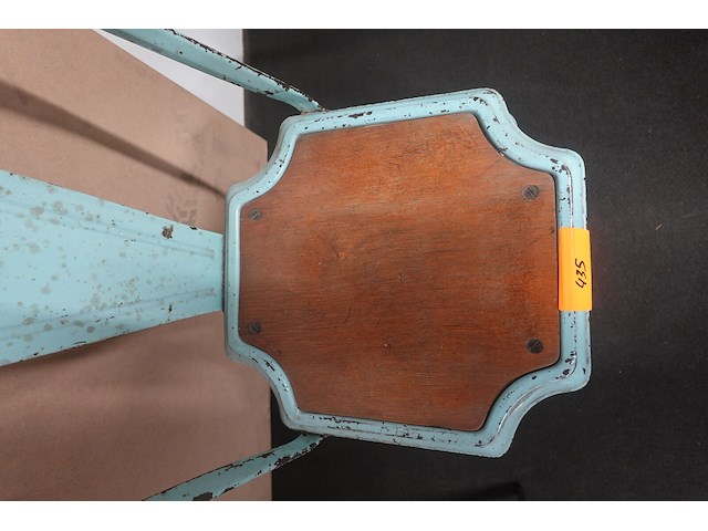 Industrieel-metalen vintage stoel - afbeelding 5 van  7