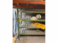 Industrieel rek, planken, palletrekken groen - afbeelding 2 van  4