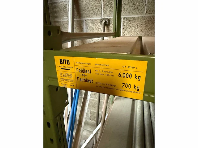 Industrieel rek, planken, palletrekken groen - afbeelding 4 van  4