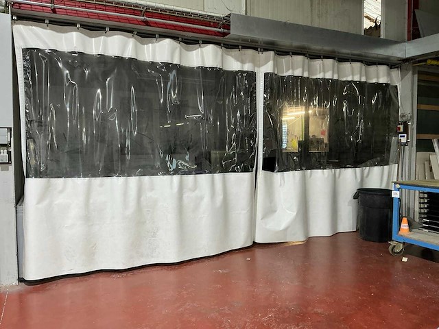Industrieel transparant gordijn (2x) - afbeelding 1 van  5