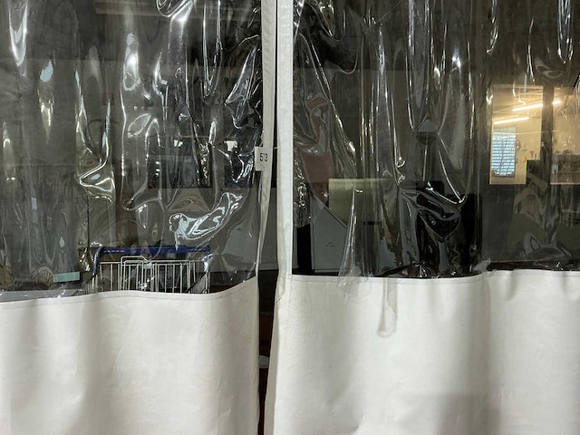 Industrieel transparant gordijn (2x) - afbeelding 2 van  5