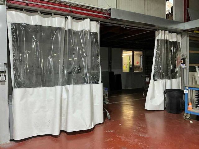 Industrieel transparant gordijn (2x) - afbeelding 4 van  5