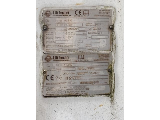 Industriele centrifugaalventilator ferrari ventilatori - afbeelding 6 van  7