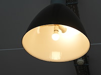 Industriële emaille lamp – lot van 10 | zwart/crème ø53 cm - afbeelding 3 van  4