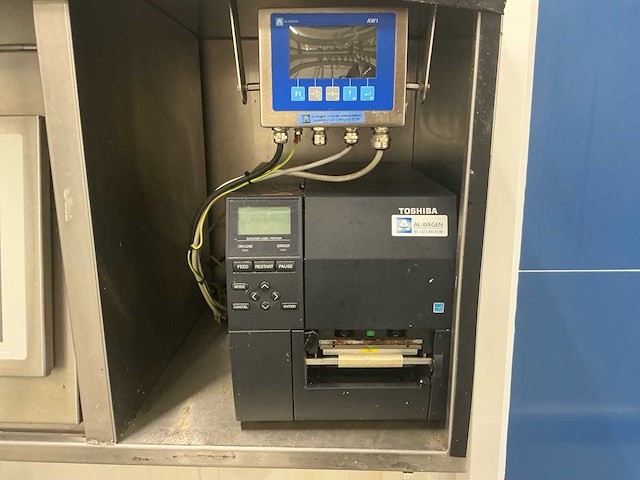 Industriële hangweegschaal met labelprinter - afbeelding 3 van  5