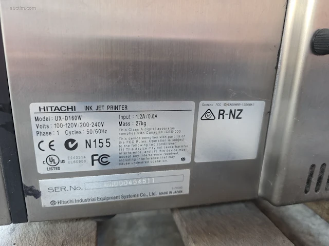 Industriële inkjetprinter hitachi ux-d160w - afbeelding 4 van  7