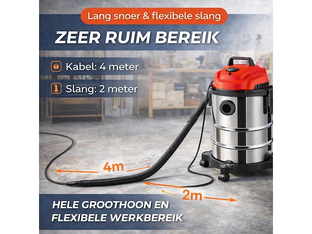 Industriële nat- en droogzuiger 3-in-1 (5x) - afbeelding 6 van  6