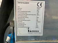 Industriële ontstoffer riedex dm-160/p, bouwjaar 2017. voorzien van een motorvermogen van 3 kw en een nominale bedrijfsspanning van 400 v (3-fasen). - afbeelding 3 van  3