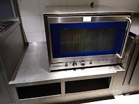 Industriele oven euromax, inox onderstel 2 vakken rubbens afm. 110x90 (3,4)