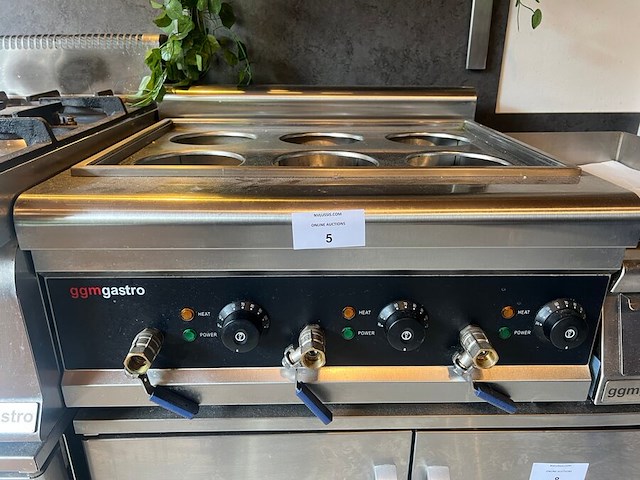 Industriele pastakoker inox met 6 mandjes ggmgastro (7) - afbeelding 2 van  4