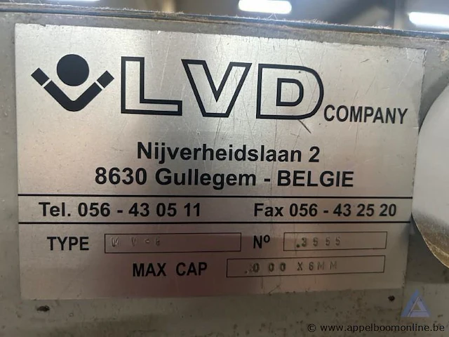 Industriële plaatschaar lvd mv-e met een maximale diktecapaciteit van 6 mm. inclusief voetpedaal. - afbeelding 2 van  5