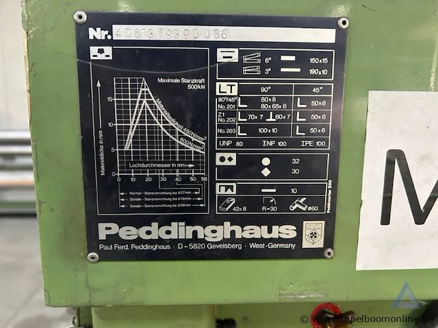 Industriële pons- en knipmachine met een maximale stanzkracht van 500 kn, inclusief voetpedaal. - afbeelding 2 van  5