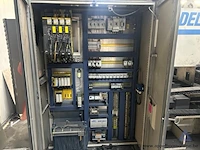 Industriële ponsmachine lvd delta 1500 met een vermogen van 36 kw en een maximale ponskracht van 200 kn. de machine werkt op 400 v en heeft bouwjaar 2001 - afbeelding 8 van  11