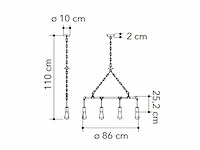Industriële retro hanglamp 4 lichts - afbeelding 5 van  9