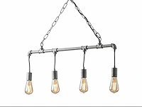Industriële retro hanglamp 4 lichts - afbeelding 6 van  9