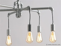Industriële retro hanglamp 6 lichts - afbeelding 2 van  5