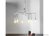 Industriële retro hanglamp 6 lichts - afbeelding 1 van  5