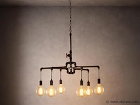 Industriële retro hanglamp 6 lichts - afbeelding 5 van  5