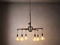 Industriële retro hanglamp 6 lichts - afbeelding 2 van  8