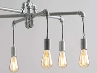 Industriële retro hanglamp 6 lichts - afbeelding 4 van  8