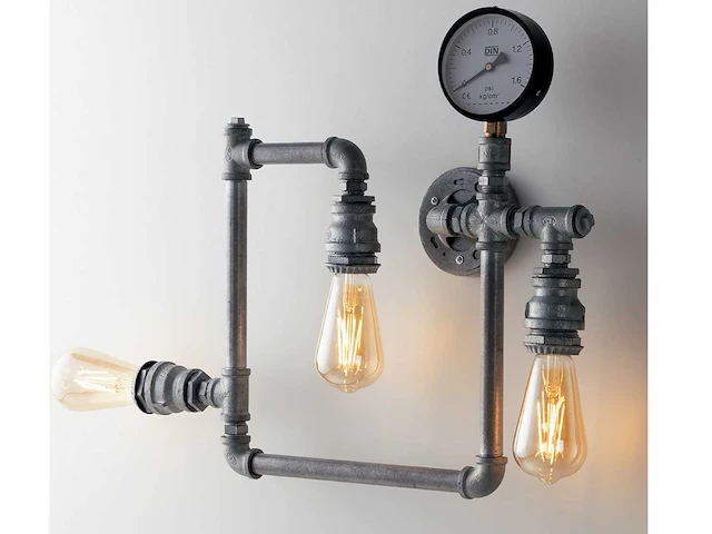 Industriële retro hanglamp 6 lichts - afbeelding 8 van  8