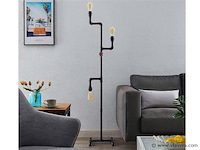 Industriële retro vloerlamp 3 lichts - afbeelding 8 van  10