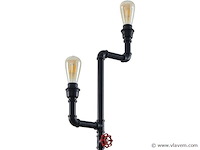 Industriële retro vloerlamp 3 lichts - afbeelding 10 van  10