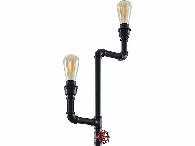 Industriële retro vloerlamp 3 lichts - afbeelding 7 van  10