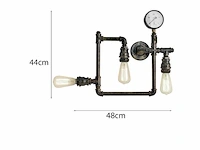 Industriële retro wandlamp 3 lichts + 5 lichts - afbeelding 6 van  12
