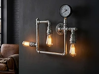 Industriële retro wandlamp 3 lichts