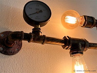 Industriële retro wandlamp 5 lichts - afbeelding 9 van  9
