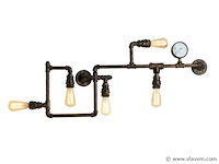 Industriële retro wandlamp 5 lichts - afbeelding 3 van  9