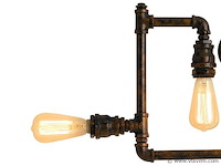 Industriële retro wandlamp 5 lichts - afbeelding 6 van  9