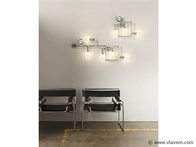 Industriële retro wandlamp 5 lichts - afbeelding 4 van  9