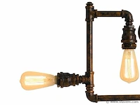 Industriële retro wandlamp 5 lichts - afbeelding 6 van  9
