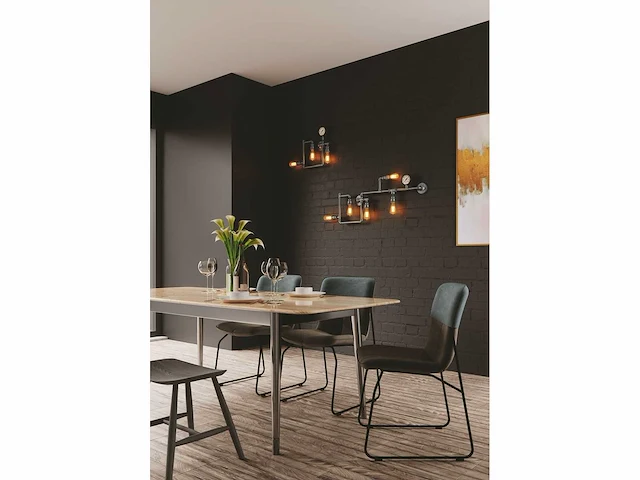 Industriële retro wandlamp 5 lichts - afbeelding 8 van  8