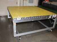 Industriële rollentafel, met kogelrollen, op wielen, werking niet gekend