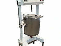 Industriele rvs roer- en kookketel op onderstel, bedieningspaneel aan de bovenkant en kantelmechanisme 63x50x161 cm - afbeelding 4 van  10
