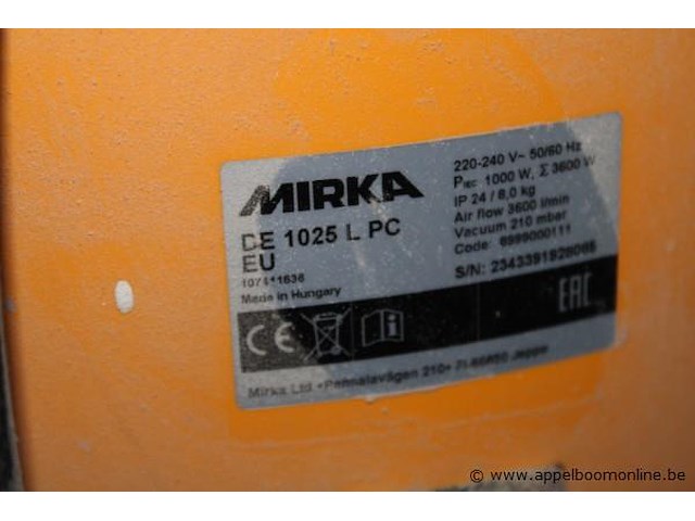 Industriële stofzuiger mirka de 1025 l pc - afbeelding 3 van  3