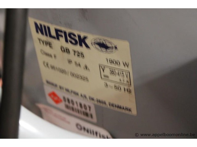 Industriële stofzuiger, nilfisk, gb 725, 1900w, 380-415v, 3-fase, werking niet gekend - afbeelding 2 van  2