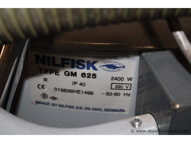 Industriële stofzuiger, nilfisk, gm 625, 2400 w, 220 v, werking niet gekend - afbeelding 3 van  3